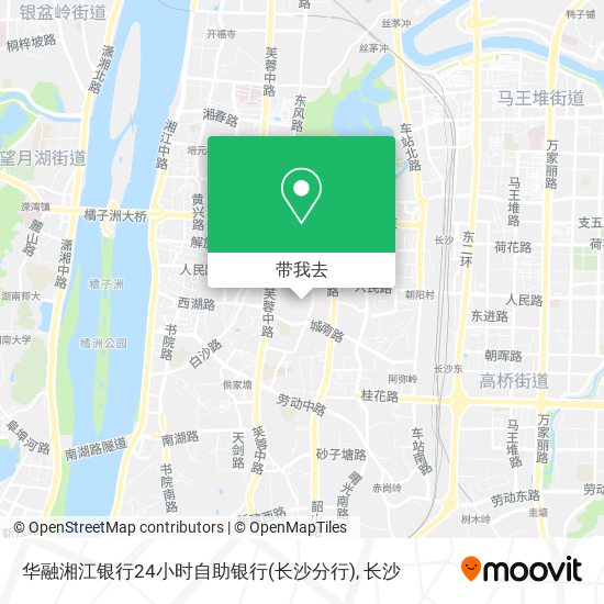 华融湘江银行24小时自助银行(长沙分行)地图