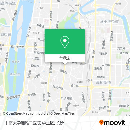 中南大学湘雅二医院-学生区地图