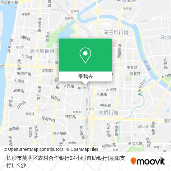 长沙市芙蓉区农村合作银行24小时自助银行(朝阳支行)地图