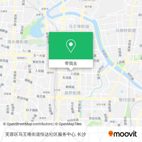 芙蓉区马王堆街道恒达社区服务中心地图