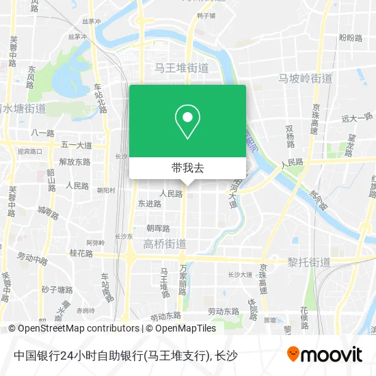 中国银行24小时自助银行(马王堆支行)地图