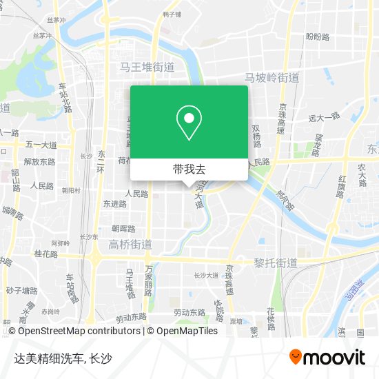 达美精细洗车地图