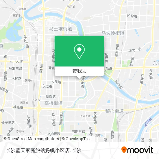 长沙蓝天家庭旅馆扬帆小区店地图