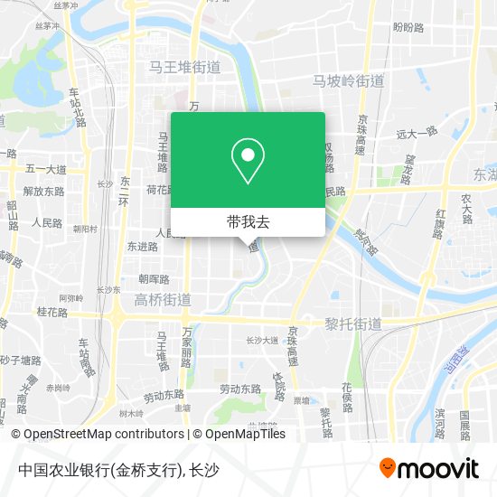 中国农业银行(金桥支行)地图