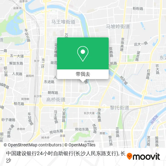 中国建设银行24小时自助银行(长沙人民东路支行)地图