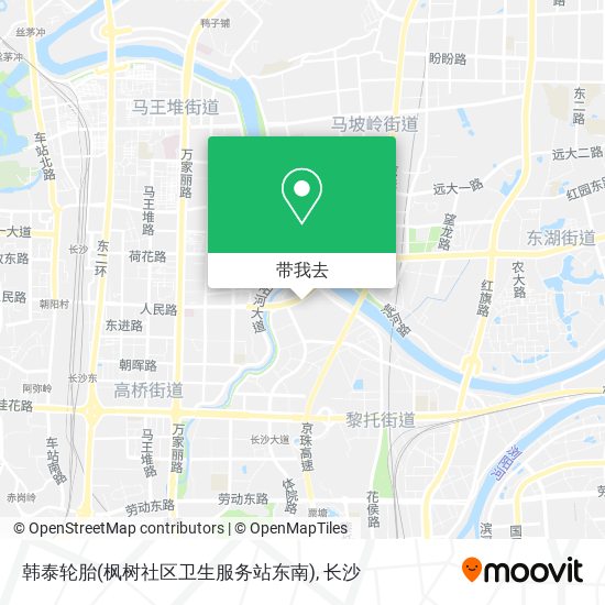 韩泰轮胎(枫树社区卫生服务站东南)地图