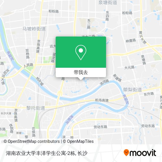 湖南农业大学丰泽学生公寓-2栋地图