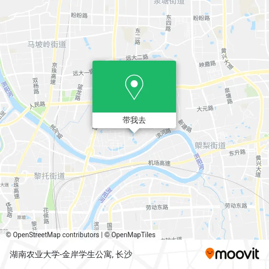 湖南农业大学-金岸学生公寓地图