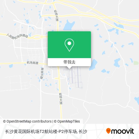 长沙黄花国际机场T2航站楼-P2停车场地图