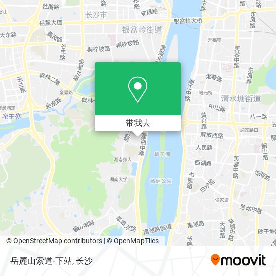 岳麓山索道-下站地图