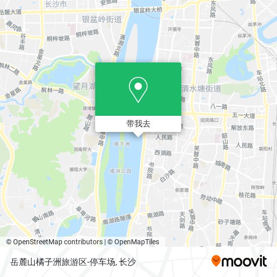 岳麓山橘子洲旅游区-停车场地图