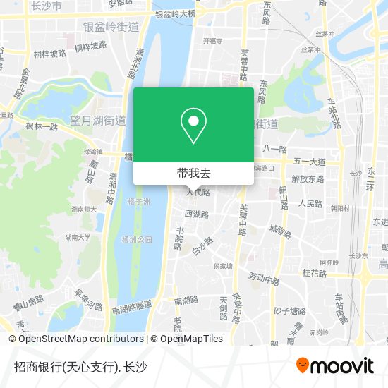 招商银行(天心支行)地图