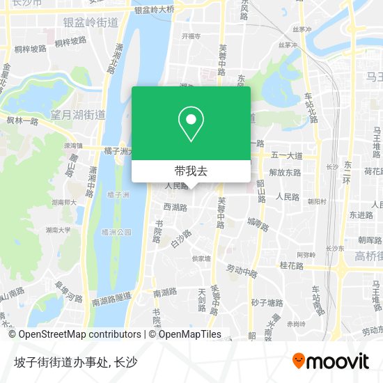 坡子街街道办事处地图
