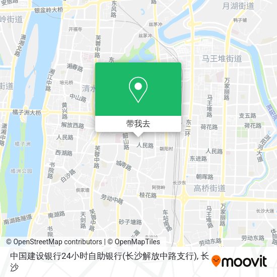 中国建设银行24小时自助银行(长沙解放中路支行)地图