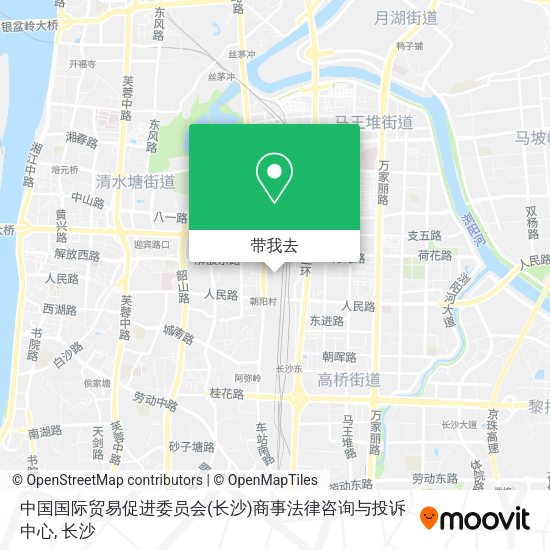 中国国际贸易促进委员会(长沙)商事法律咨询与投诉中心地图