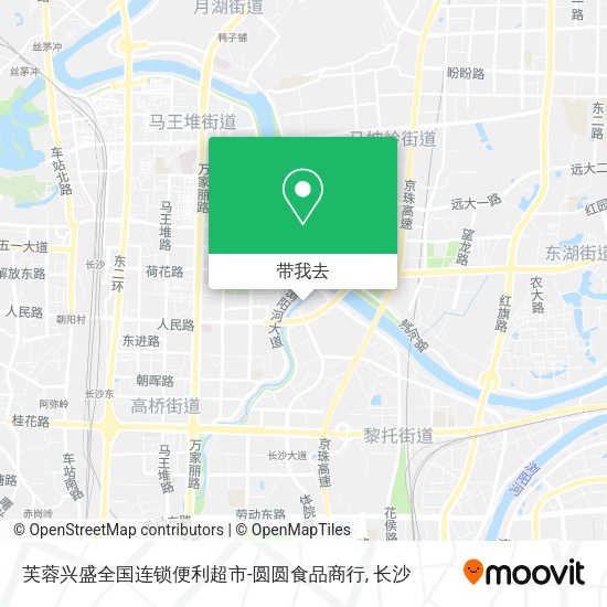 芙蓉兴盛全国连锁便利超市-圆圆食品商行地图