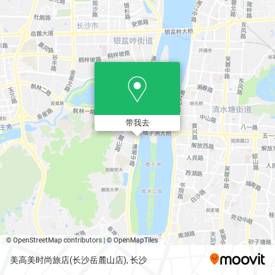 美高美时尚旅店(长沙岳麓山店)地图