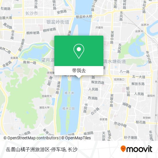 岳麓山橘子洲旅游区-停车场地图