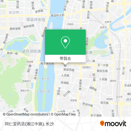 同仁堂药店(湘江中路)地图