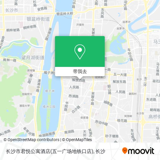 长沙市君悦公寓酒店(五一广场地铁口店)地图