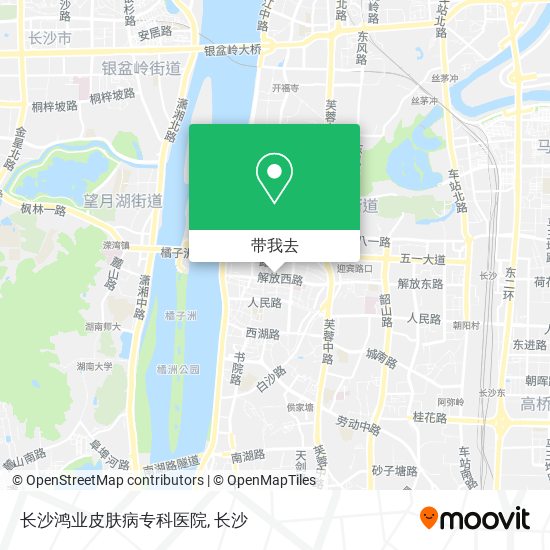 长沙鸿业皮肤病专科医院地图