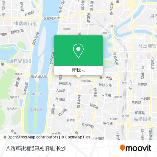 八路军驻湘通讯处旧址地图