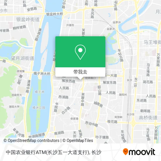中国农业银行ATM(长沙五一大道支行)地图