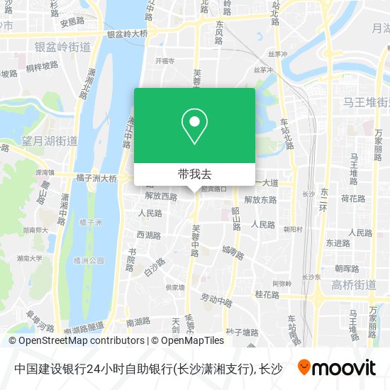 中国建设银行24小时自助银行(长沙潇湘支行)地图