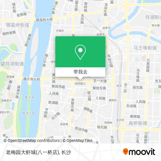 老梅园大虾城(八一桥店)地图