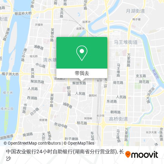 中国农业银行24小时自助银行(湖南省分行营业部)地图