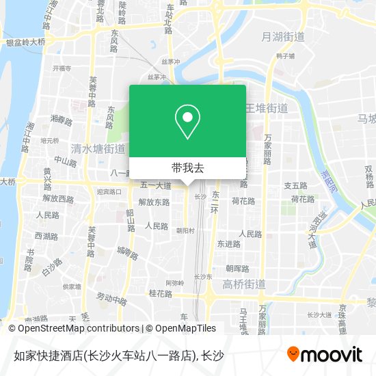 如家快捷酒店(长沙火车站八一路店)地图