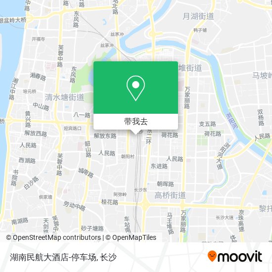 湖南民航大酒店-停车场地图