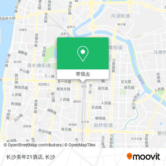 长沙美年21酒店地图