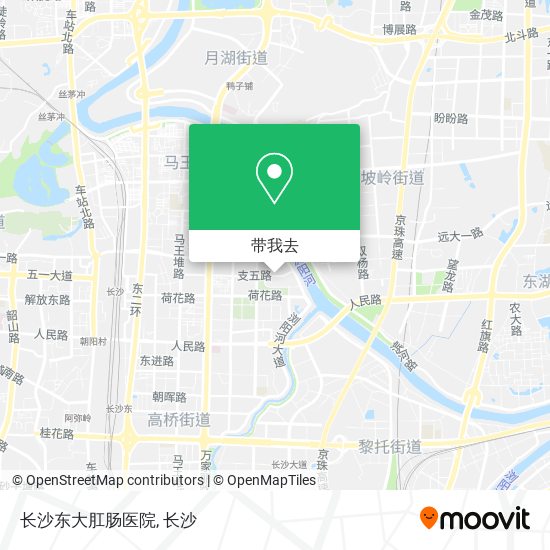 长沙东大肛肠医院地图