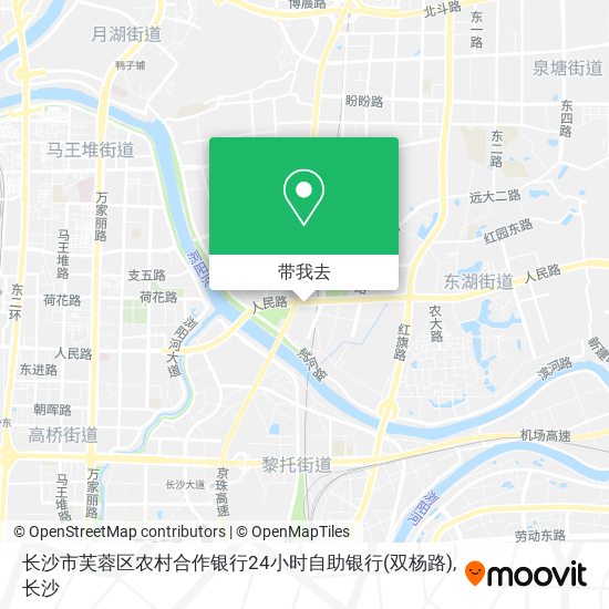 长沙市芙蓉区农村合作银行24小时自助银行(双杨路)地图
