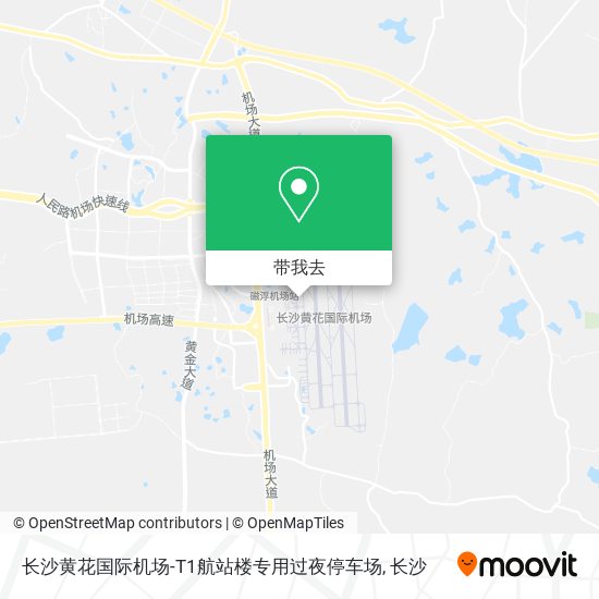 长沙黄花国际机场-T1航站楼专用过夜停车场地图