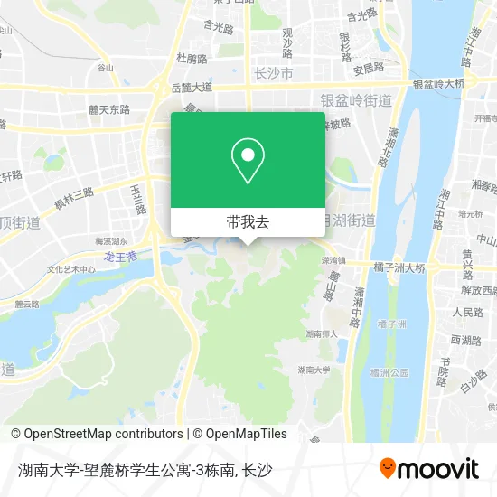 湖南大学-望麓桥学生公寓-3栋南地图