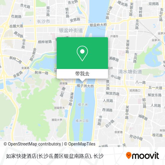 如家快捷酒店(长沙岳麓区银盆南路店)地图