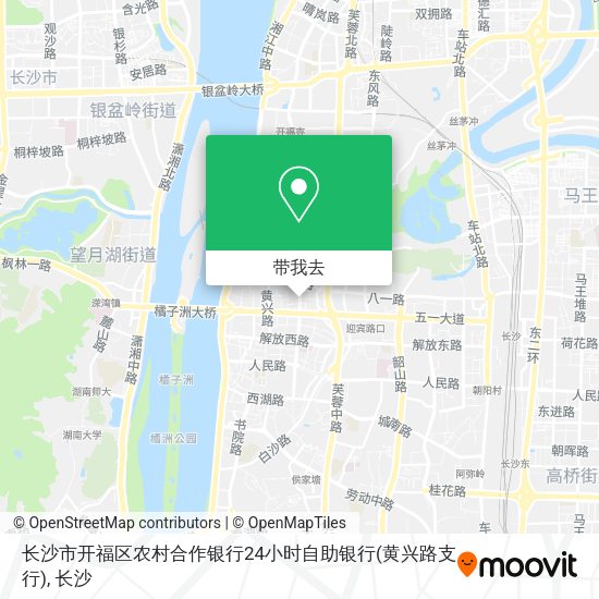 长沙市开福区农村合作银行24小时自助银行(黄兴路支行)地图