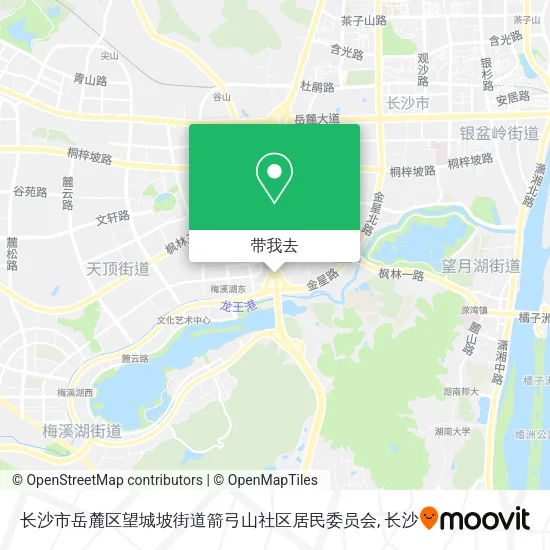 长沙市岳麓区望城坡街道箭弓山社区居民委员会地图