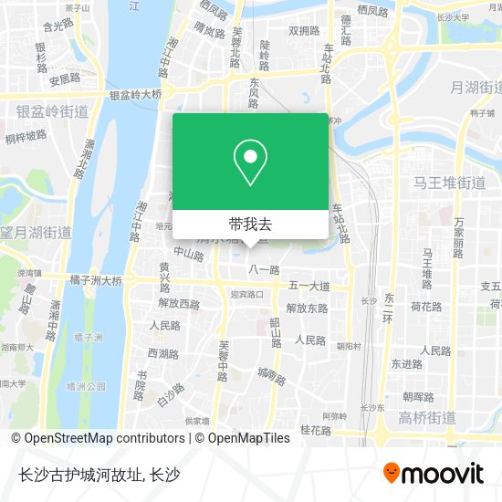 长沙古护城河故址地图