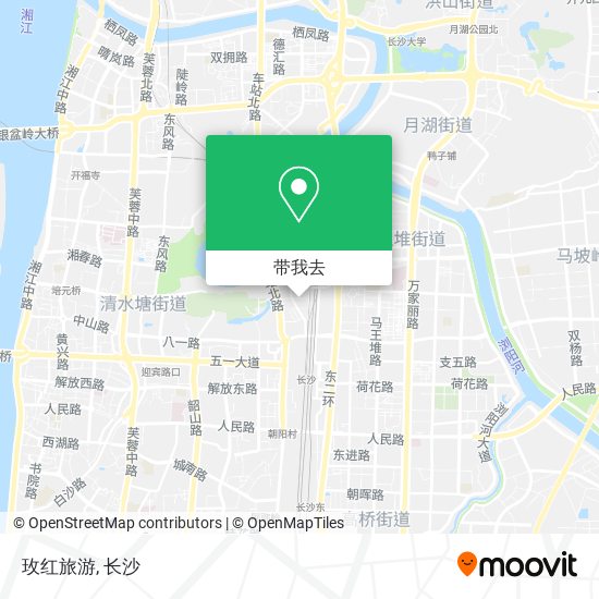 玫红旅游地图