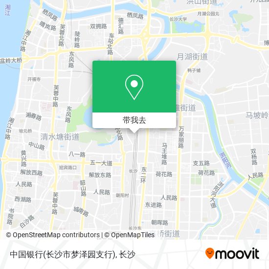 中国银行(长沙市梦泽园支行)地图