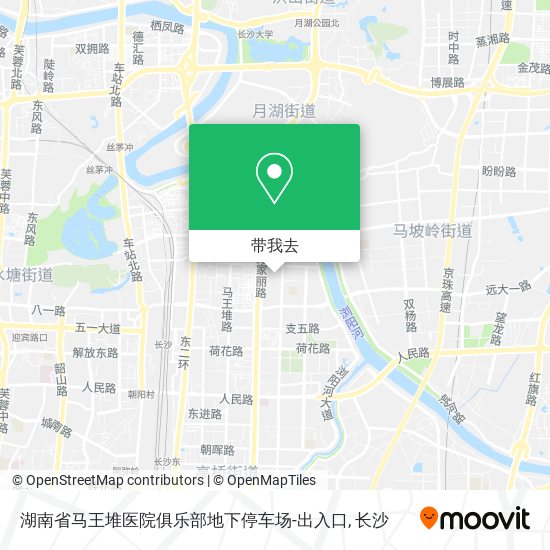 湖南省马王堆医院俱乐部地下停车场-出入口地图