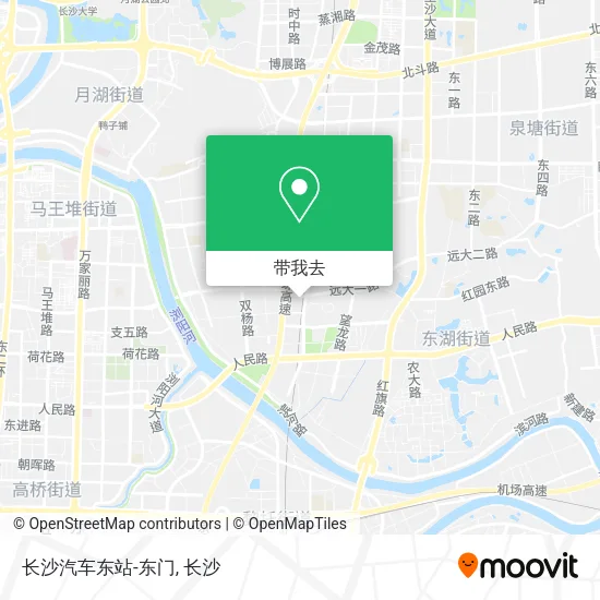 长沙汽车东站-东门地图