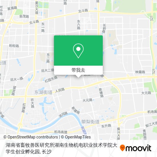 湖南省畜牧兽医研究所湖南生物机电职业技术学院大学生创业孵化园地图