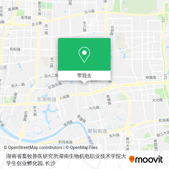 湖南省畜牧兽医研究所湖南生物机电职业技术学院大学生创业孵化园地图