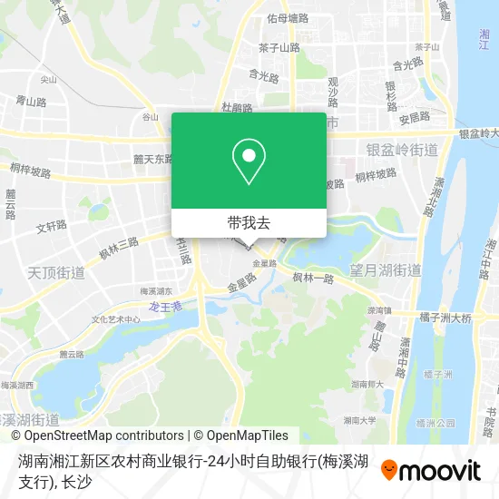 湖南湘江新区农村商业银行-24小时自助银行(梅溪湖支行)地图