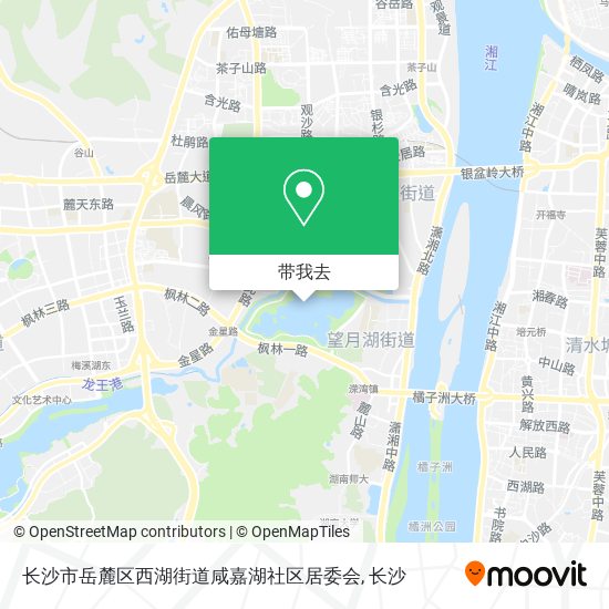 长沙市岳麓区西湖街道咸嘉湖社区居委会地图