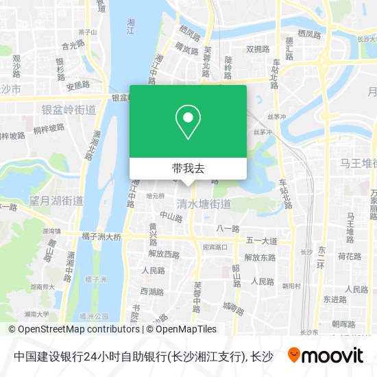 中国建设银行24小时自助银行(长沙湘江支行)地图